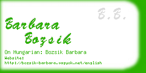 barbara bozsik business card